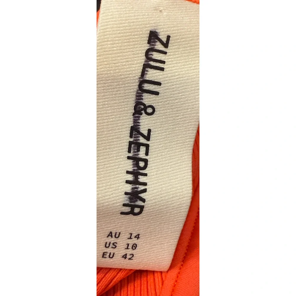 ZULU & ZEPHYR FREE PEOPLE CURVE TIE BIKINI BOTTOM STRIPE TOP SWIMSUIT SET SZ 10